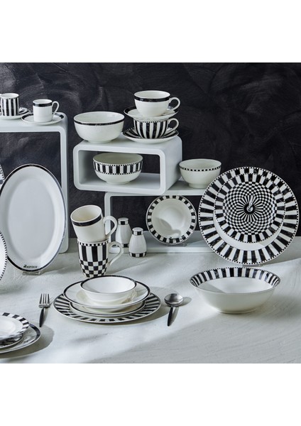 Damalı Küçük Porselen Kayık Tabak 30 cm fiyatları