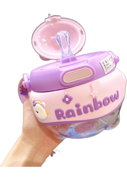 Açık Taşınabilir Tavşan Plastik Su Şişesi 680ML Samanlı (Yurt Dışından)