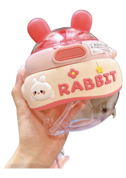 Açık Taşınabilir Tavşan Plastik Su Şişesi 680ML Samanlı (Yurt Dışından)