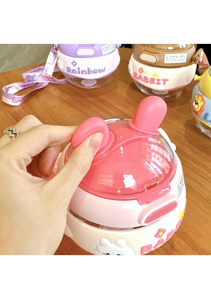 Açık Taşınabilir Tavşan Plastik Su Şişesi 680ML Samanlı (Yurt Dışından) fırsatları