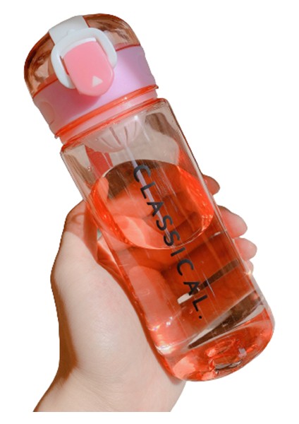Basit Spor Taşınabilir Damla Geçirmez Çay Dökülme Bardağı 500ML (Yurt Dışından)
