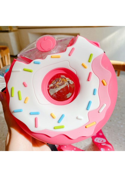 Donut Plastik Hasır Su Şişesi 380ML Askılı (Yurt Dışından)