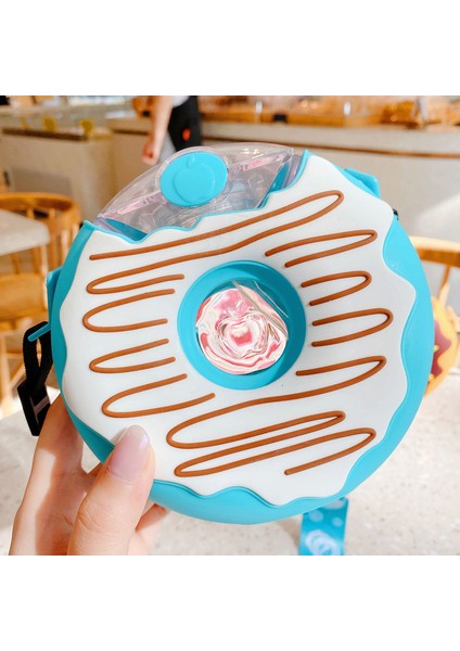 Sweet Rui Donut Plastik Hasır Su Şişesi 380ML Askılı (Yurt Dışından)