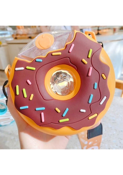 Donut Plastik Hasır Su Şişesi 380ML Askılı (Yurt Dışından)