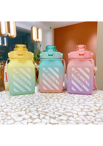 Kare Portatif Plastik Su Şişesi 1500ML (Yurt Dışından)