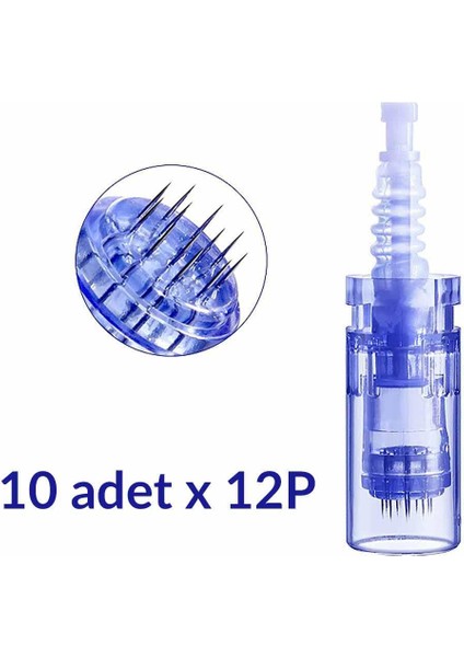 ADANİL DR. PEN 12 PİN DERMAPEN İĞNESİ ORİJİNAL DERMAPEN İĞNE KARTUŞU SOKETLİ 10 ADET