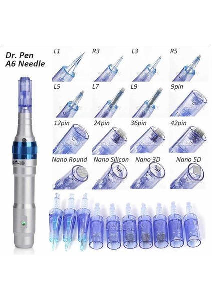 ADANİL DR. PEN 24 PİN DERMAPEN İĞNESİ ORİJİNAL DERMAPEN İĞNE KARTUŞU SOKETLİ 10 ADET indirimleri