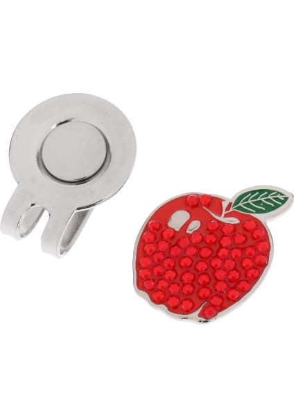 Manyetik Çıkarılabilir Golf Top Marker Kırmızı Desen Elma ile Alaşım Şapka Klip (Yurt Dışından) fırsatları