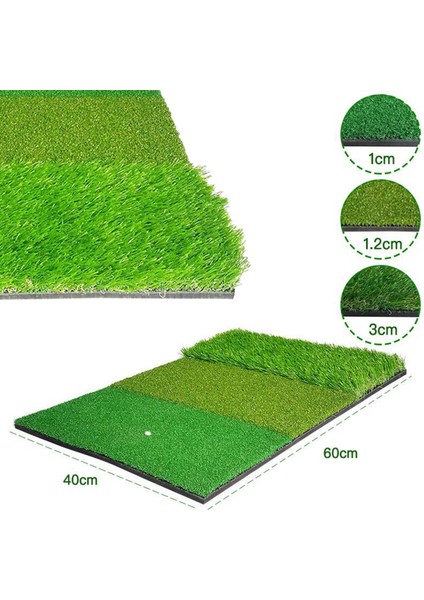 60X40CM 3-1 Arada Golf Uygulama Mat 60X40CM Çim Dış Mekan Kapalı Vurma Pedi Çim (Yurt Dışından) modelleri