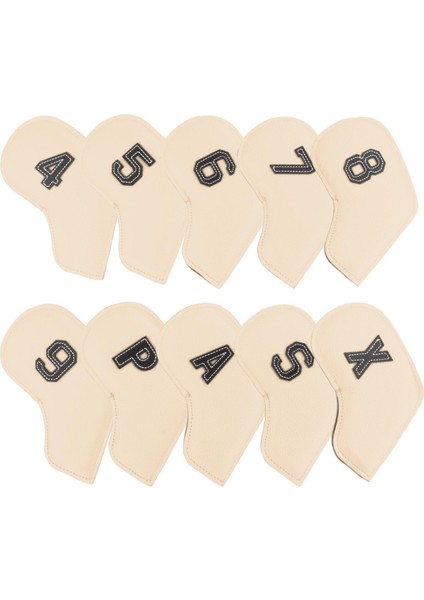 10PACK Universal Golf Demir Headcover, 4-9, P, S, A, x Demir Kulübü Beyaz Koruma (Yurt Dışından) modelleri