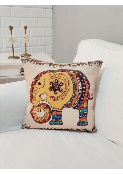 Ilkbahar Yaz Temalı Kırlent Kılıfı 43x43cm