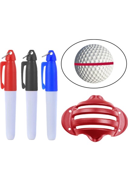 Dayanıklı Golf Topu R Hizalama Aracı Işaretleyici Şablon Topu Tanımlayıcıları Kırmızı (Yurt Dışından) indirimleri