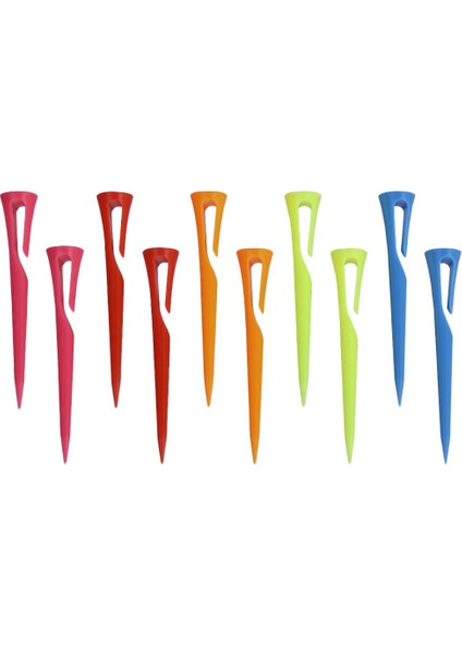 10 Parça Taşınabilir Renkli Golf Tees Kolay Taşıma Için Kanca Klipsi ile 84MM (Yurt Dışından)