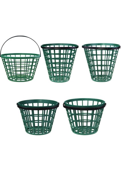 5 Adet Golf Topu Konteyner Golf Topu Depolama Kovası Açık (Yurt Dışından)