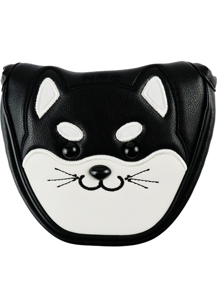 Sevimli Tasarım Golf Kulübü Mallet Putter Head Cover Protect Clubs Headcover, Black + (Yurt Dışından)