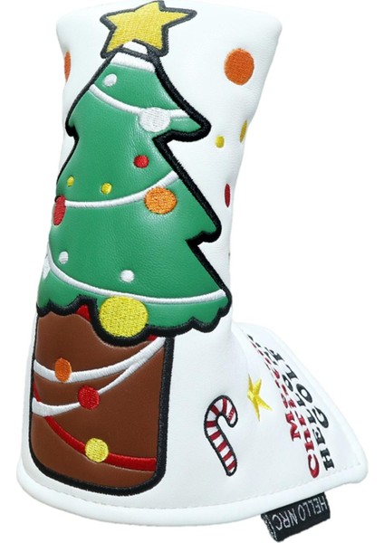 Sevimli Golf Ahşap Kafa Kapak Fit Çoğu Club Headcover Koruyucu Hibrit Putter Beyaz 18X13 cm (Yurt Dışından)