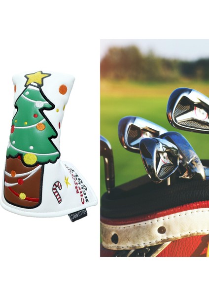 Sevimli Golf Ahşap Kafa Kapak Fit Çoğu Club Headcover Koruyucu Hibrit Putter Beyaz 18X13 cm (Yurt Dışından) indirimleri