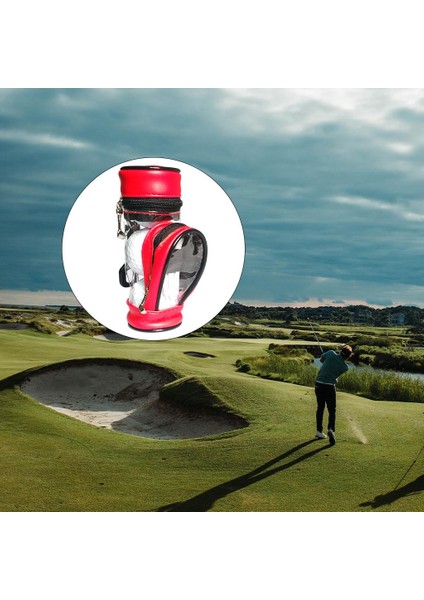 Golf Topları Cep Golf Aksesuarları Topları ve Tees Kılıfı Çanta 3 Golf Topları Kırmızı (Yurt Dışından) fırsatları