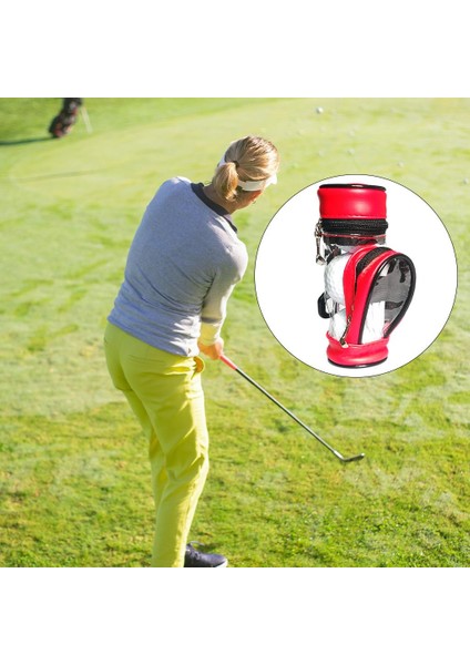 Golf Topları Cep Golf Aksesuarları Topları ve Tees Kılıfı Çanta 3 Golf Topları Kırmızı (Yurt Dışından) indirimleri