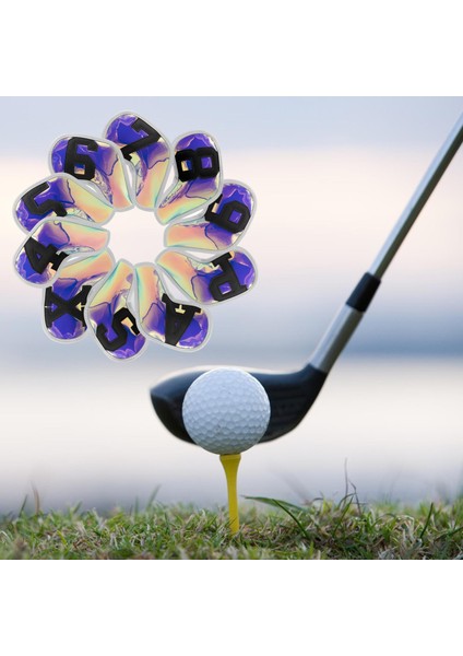 10X Golf Demir Headcover Set Tüm Markalar Uyar Büyük Numarası Kulübü Kafa Kapak Siyah Numarası (Yurt Dışından) modelleri