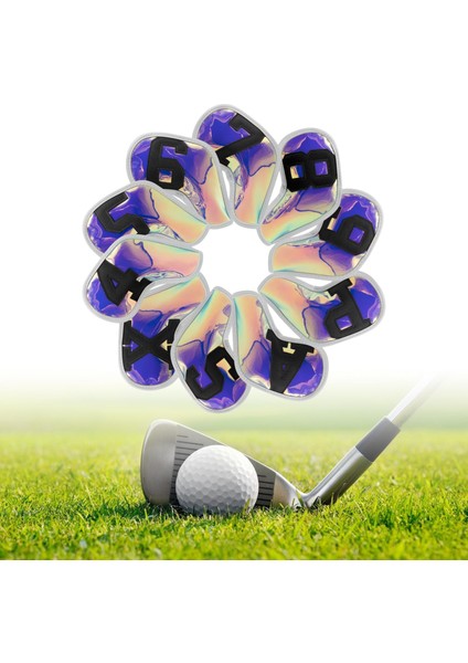 10X Golf Demir Headcover Set Tüm Markalar Uyar Büyük Numarası Kulübü Kafa Kapak Siyah Numarası (Yurt Dışından) fırsatları