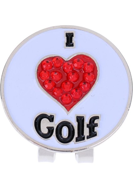 Alaşım Golf Topu Işaretçisi Şapka Klip Golf Hediye Golf Tasarım Beyaz Seviyorum (Yurt Dışından) fiyatları