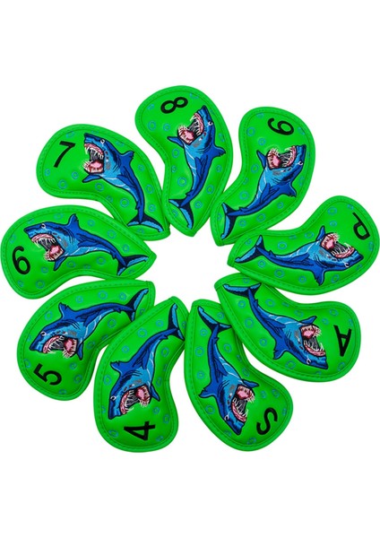 9x Golf Demir Kafa Golf Kulüpleri Için Kapakları Takozlar 4,5,6,7,8,9, A, S, P W / No.tag Green (Yurt Dışından) fiyatları