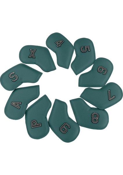 10PACK Evrensel Golf Demir Başlık, 4-9, P, S, A, x Demir Kulübü Için Koruma Koyu Yeşil (Yurt Dışından)