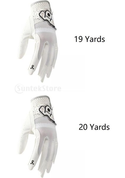 2x Bayanlar Golf Eldiveni Oynatıcı Beyaz Sol El Nefes Spor Rahat (Yurt Dışından)