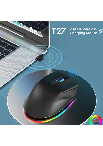 1 Set Kablosuz Fare Pil Partılı Taşınabilir Optik Fare 11 Aydınlatma Etkileri Konforlu Kavrama Bilgisayar Aksesuarları Güçlü Dayanıklılık 1200DPI USB Ofis Için Fare (Yurt Dışından) modelleri