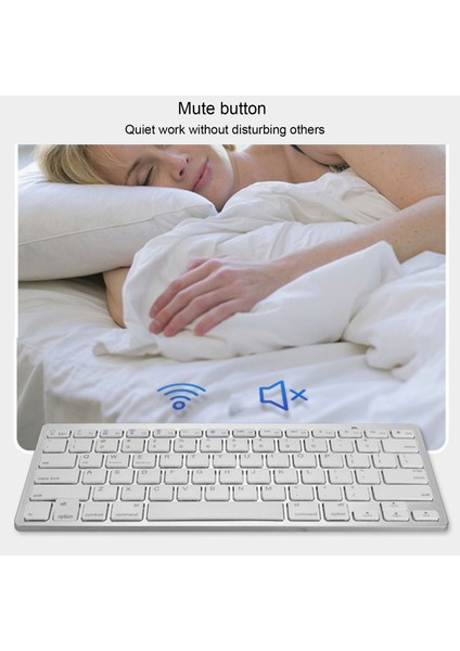 76 Keys Bluetooth Uyumlu Klavye Evrensel Sessiz Anahtar Hızlı Yanıt Gecikme Yok Uzun Pil Ömrü Destek Tüm Diller Çift Mod Pc Tablet Telefon Kablosuz Klavye Masaüstü Için (Yurt Dışından)