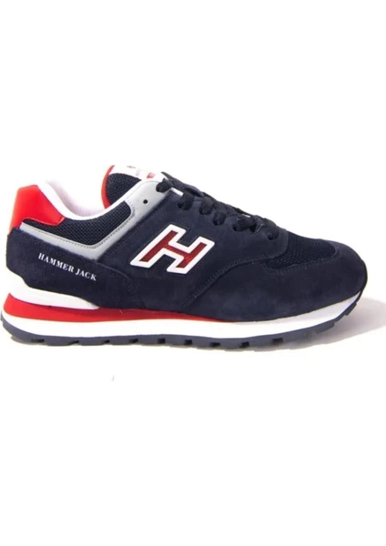 Hammer Jack Orthopedix Chile 102 19253 Hakiki Deri Lacivert-Kırmızı Unisex Sneaker Spor Ayakkabı