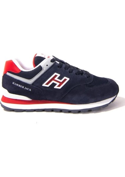 Hammer Jack Orthopedix Chile 102 19253 Hakiki Deri Lacivert-Kırmızı Unisex Sneaker Spor Ayakkabı