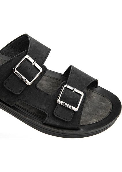 Orthopedix Kane Çift Tokalı Siyah Erkek Terlik 33300 modelleri