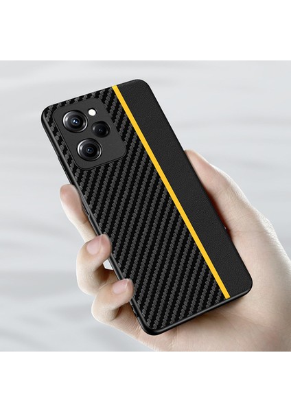 For Poco X5 Pro 5g Karbon Fiber Dikiş Cep Telefonu Kılıfları (Yurt Dışından)