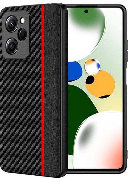 For Poco X5 Pro 5g Karbon Fiber Dikiş Cep Telefonu Kılıfları (Yurt Dışından)