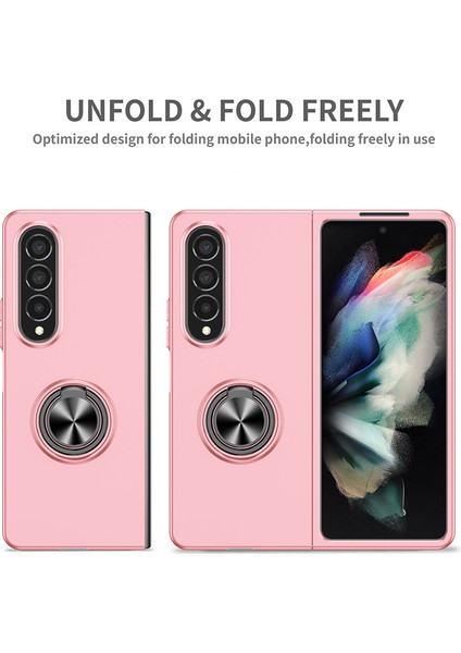 For Samsung Galaxy Z Fold3 Manyetik Halka Cep Telefonu Kılıfları (Yurt Dışından)