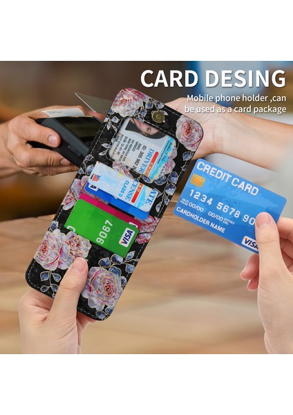 For Samsung Galaxy Z Flip3 Gül Model Çapraz Beden Cüzdan Cep Telefonu Kılıfları (Yurt Dışından) modelleri