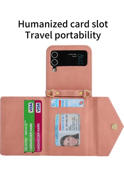 For Samsung Galaxy Z Flip3 Cilt Hissi Çapraz Beden Cüzdan Cep Telefonu Kılıfları (Yurt Dışından) fiyatları