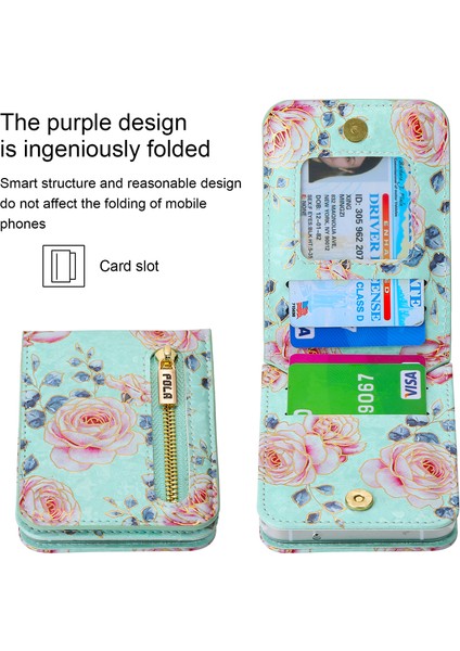 For Samsung Galaxy Z Flip4 Gül Model Çapraz Beden Cüzdan Cep Telefonu Kılıfları (Yurt Dışından) fiyatları