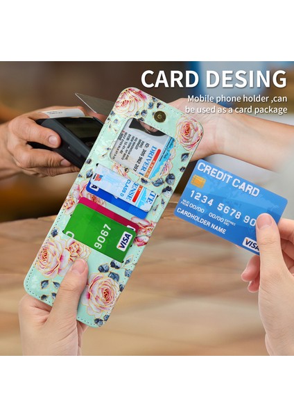 For Samsung Galaxy Z Flip4 Gül Model Çapraz Beden Cüzdan Cep Telefonu Kılıfları (Yurt Dışından) modelleri