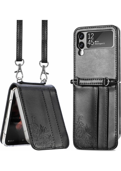 For Samsung Galaxy Z Flip4 Çapraz Beden Lane Cep Telefonu Kılıfları (Yurt Dışından)