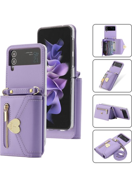 For Samsung Galaxy Z Flip4 Aşk Cüzdan Çapraz Beden Cep Telefonu Kılıfları (Yurt Dışından)