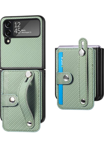 For Samsung Galaxy Z Flip4 Cüzdan Bileklik Cep Telefonu Kılıfları (Yurt Dışından)