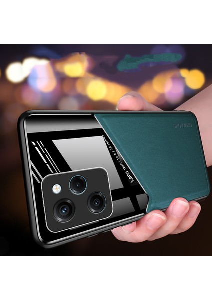 For Poco X5 Pro 5g Manyetik Emme Dikiş Deri Deseni Cep Telefonu Kılıfları (Yurt Dışından)
