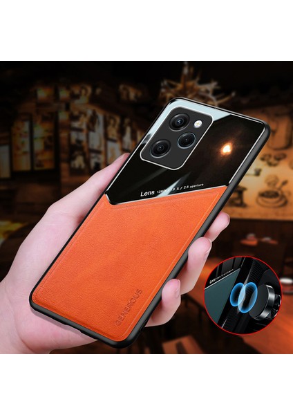 For Poco X5 Pro 5g Manyetik Emme Dikiş Deri Deseni Cep Telefonu Kılıfları (Yurt Dışından)