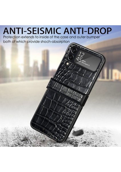 For Samsung Galaxy Z Flip4 Timsah Deseni Menteşe Cep Telefonu Kılıfları (Yurt Dışından) fırsatları