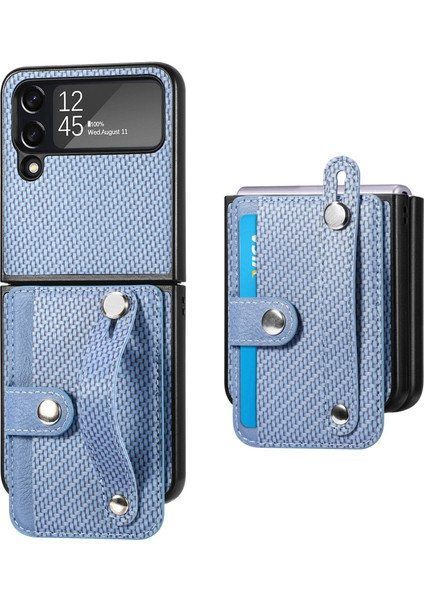 For Samsung Galaxy Z Flip3 Cüzdan Bileklik Cep Telefonu Kılıfları (Yurt Dışından)