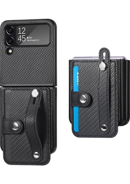 For Samsung Galaxy Z Flip4 Cüzdan Bileklik Cep Telefonu Kılıfları (Yurt Dışından)