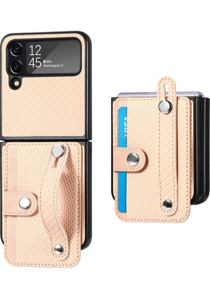 For Samsung Galaxy Z Flip3 Cüzdan Bileklik Cep Telefonu Kılıfları (Yurt Dışından)